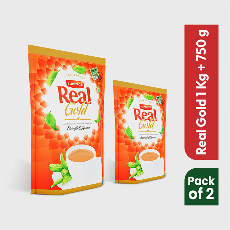 Real Tea Saver Combo - Real Gold 1Kg, Real Gold 750g (Pack of 2)