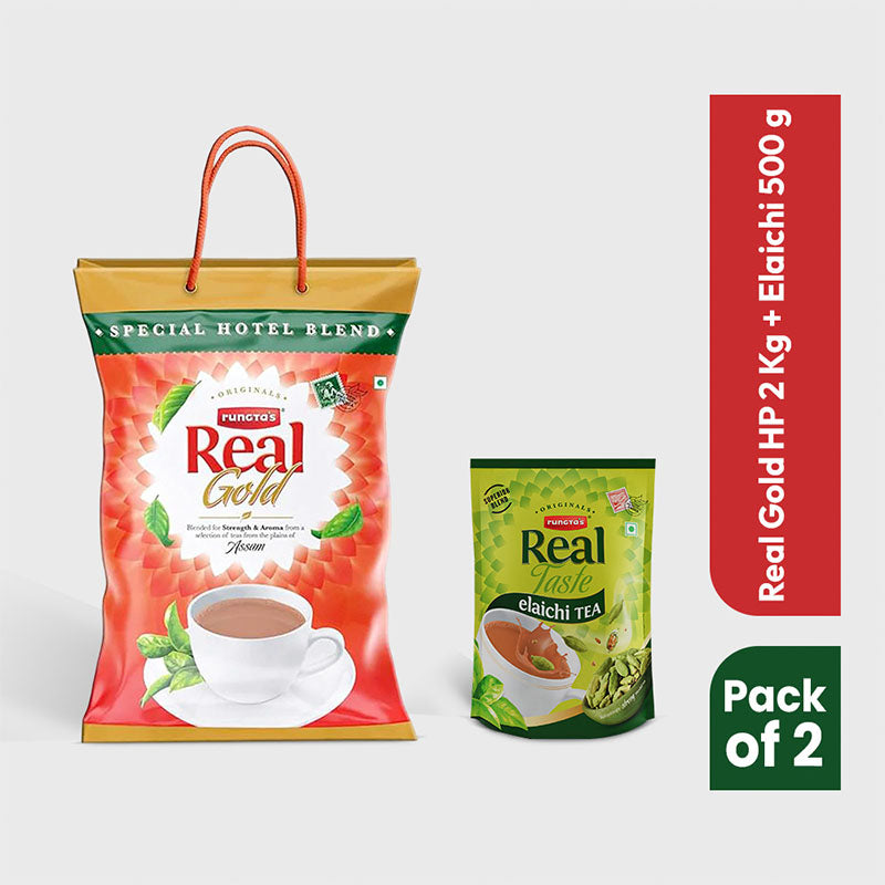 Real Gold Flavour Combo - Real Gold HP 2Kg, Real Gold Elaichi 500g (Pack of 2)